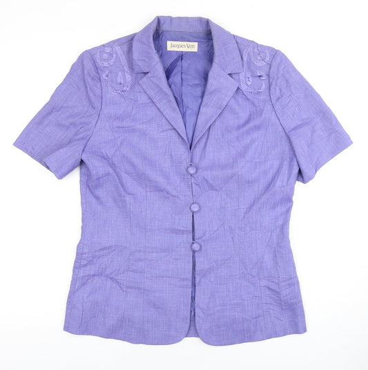 Womens UK Size 10 Jacques Vert Purple Suit Jacket