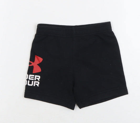 Under Armour Unisex Toddler Black Active Shorts 12-18 Months