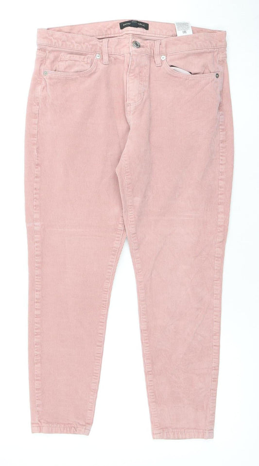 Womens UK Size 27 Banana Republic Cropped Pink Jeans