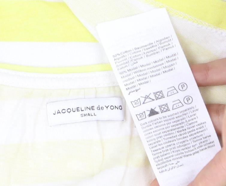 Womens UK Size S Jacqueline de Yong Yellow Basic Tank
