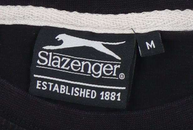 Slazenger Men's Black Medium T-Shirt with Logo