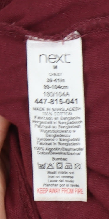 Next Men's Red M Graphic T-Shirt - Check Out My Six Pack