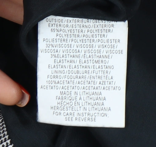 Mexx Women's Grey Trench Coat, Size 10, Check Pattern