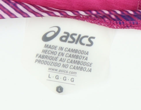 Asics Women's Pink Purple Reflective T-Shirt Size L