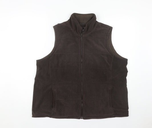 Womens UK Size XL Lands' End Brown Gilet