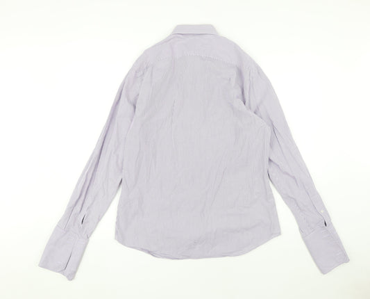Mens UK Collar Size 15.5 Jeff Banks Smart Purple Dress Shirt