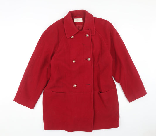 Womens UK Size 12 Eastex Red Basic Coat