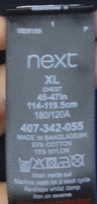 Next Men's Black XL V-Neck Pullover Jumper