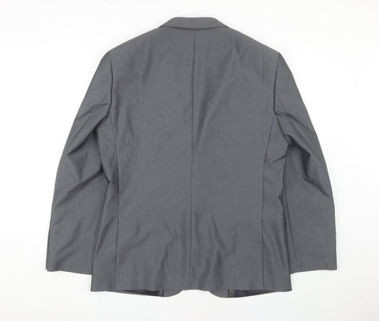 Mens UK Size 42 Fellini Regular Grey Suit Jacket