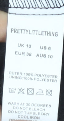 PrettyLittleThing Women’s Black V-Neck Flared Sleeve Dress