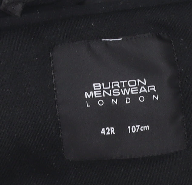 Burton Mens Black Blazer 42R Regular Formal