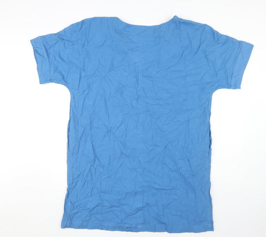 Marks and Spencer Women Blue V-Neck Dress Size 16