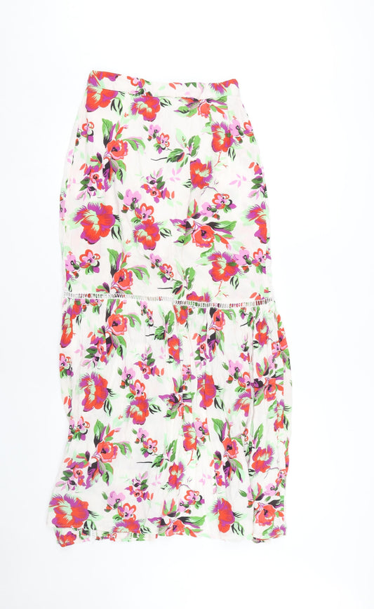 ASOS Women’s Multicoloured Floral Peasant Skirt Size 8
