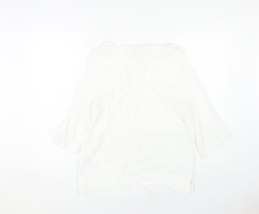 Womens UK Size 10 H&M White Tunic T-Shirt