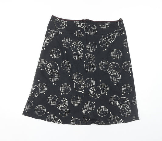 Dorothy Perkins Women's Black Geometric A-Line Skirt