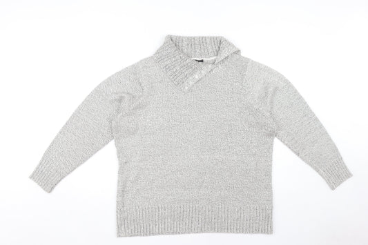 Womens UK Size L BM Collection Grey Pullover Jumper