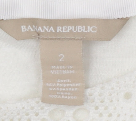 Banana Republic Women's White Lace Top Size 2