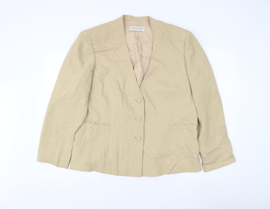 Womens UK Size 20 Jacques Vert Regular Beige Suit Jacket