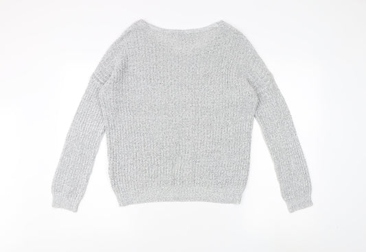 Womens UK Size S Jacqueline de Yong Grey Pullover Jumper