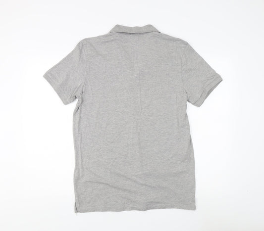 Jack & Jones Men's Grey Polo Shirt L Short Sleeve