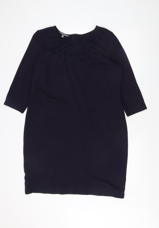 Laura Ashley Women's Black Sheath Dress Size 16