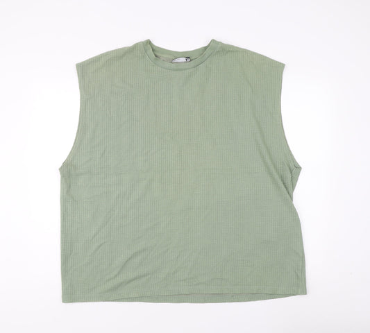 UK Size 2XL ASOS DESIGN Green Basic Tank