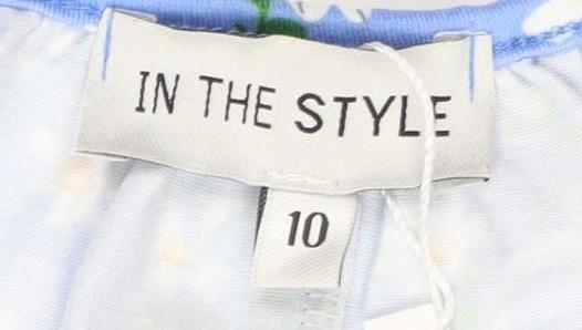 In The Style Women's Blue Floral Dress Size 10