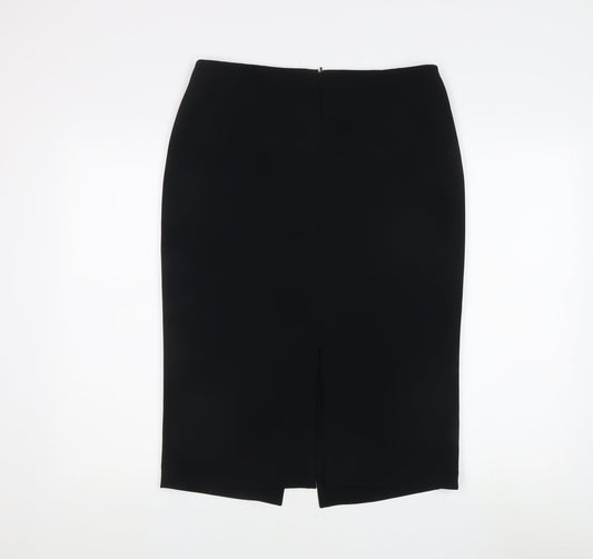 Jaeger Black Pencil Skirt Women UK 12