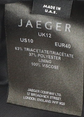 Jaeger Black Pencil Skirt Women UK 12