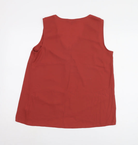 Womens UK Size 14 NEXT Red Basic Blouse