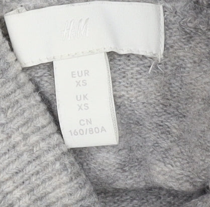 Womens UK Size XS H&M Grey Pullover Jumper