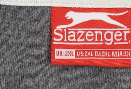 Slazenger Men's Grey 2XL Polo Short Sleeve