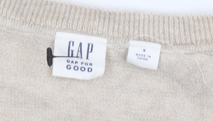 Gap Women’s Beige Polka Dot Pullover Jumper, Size S