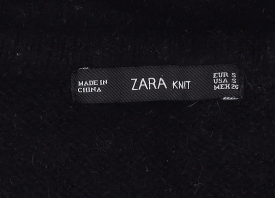 Womens UK Size S Zara Black Pullover Jumper