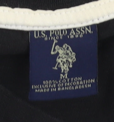 U.S. Polo Assn. Men's Black V-Neck T-Shirt Size M