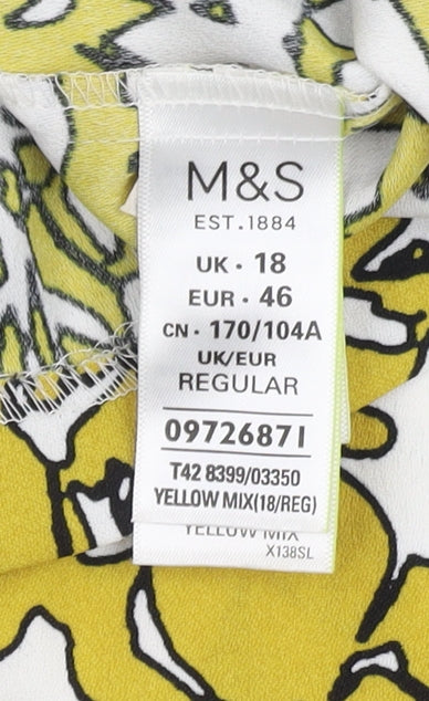 Marks and Spencer Women's Floral Dress, Size 18