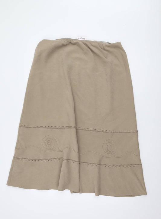 Bonmarché Women Beige Skirt Size 18