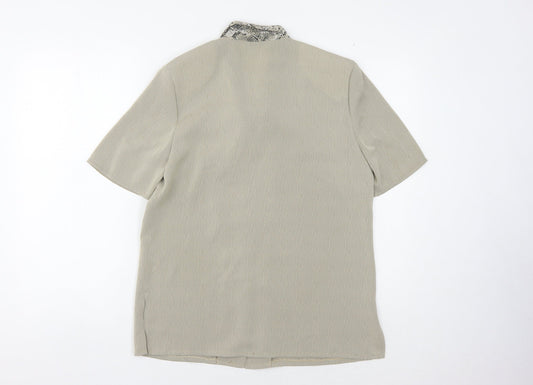 Womens UK Size 12 Berkertex Beige Basic Blouse