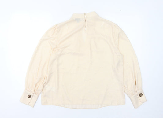 Womens UK Size 12 Dorothy Perkins Ivory Basic Blouse