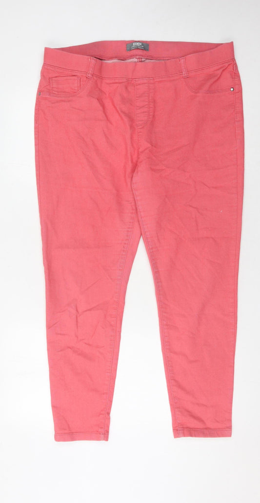 Womens UK Size 18 Dorothy Perkins Slim Fit Jegging Red Jeans