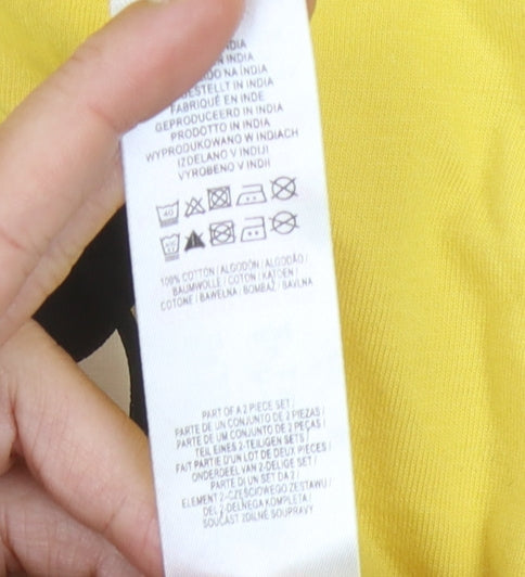 Unisex Adults UK Size L Disney Yellow Basic T-Shirt