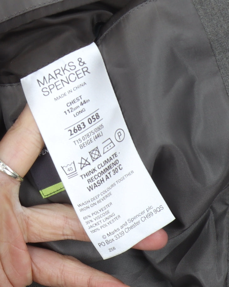 Mens UK Size 44 Marks and Spencer Beige Suit Jacket