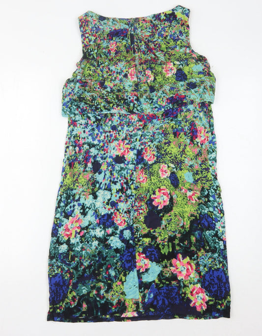 Warehouse Women's Multicoloured Floral Dress Size 12