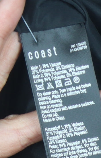 Coast Women's Black Sequin Bodycon Dress UK 14