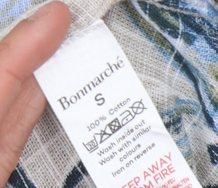 Womens UK Size S Bonmarché Beige Basic Blouse