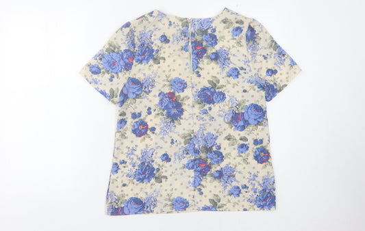 Womens UK Size 10 Oasis Multicoloured Basic Blouse