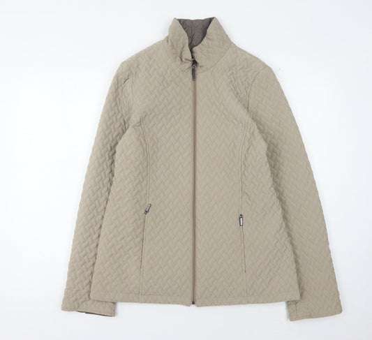 Womens UK Size S Jacques Vert Beige Quilted Coat