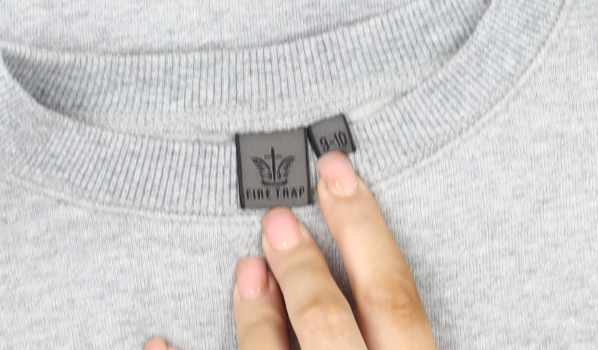 Firetrap Boys Grey Logo Sweatshirt 9-10 Years Pullover Crew