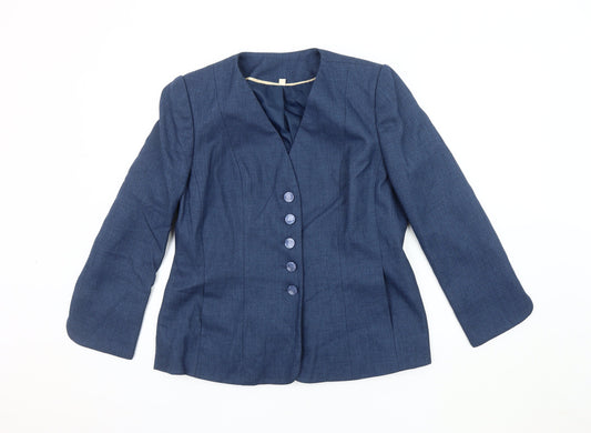 Additional front view of Honor Millburn Women's Blue Blazer, size 12