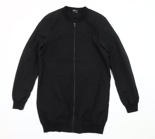 Womens UK Size 2 Jacqueline de Yong Black Bomber Jacket